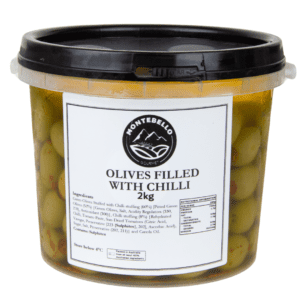 Montebello Gourmet Olives Stuffed W/Chilli 2KG