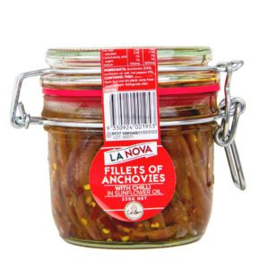 La Nova Fillets Of Anchovies with Chilli 235g (6)