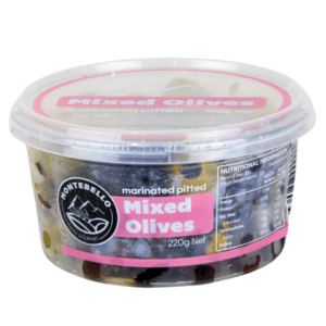 Montebello Gourmet Pitted Mixed Marinated Olives 220g (8)